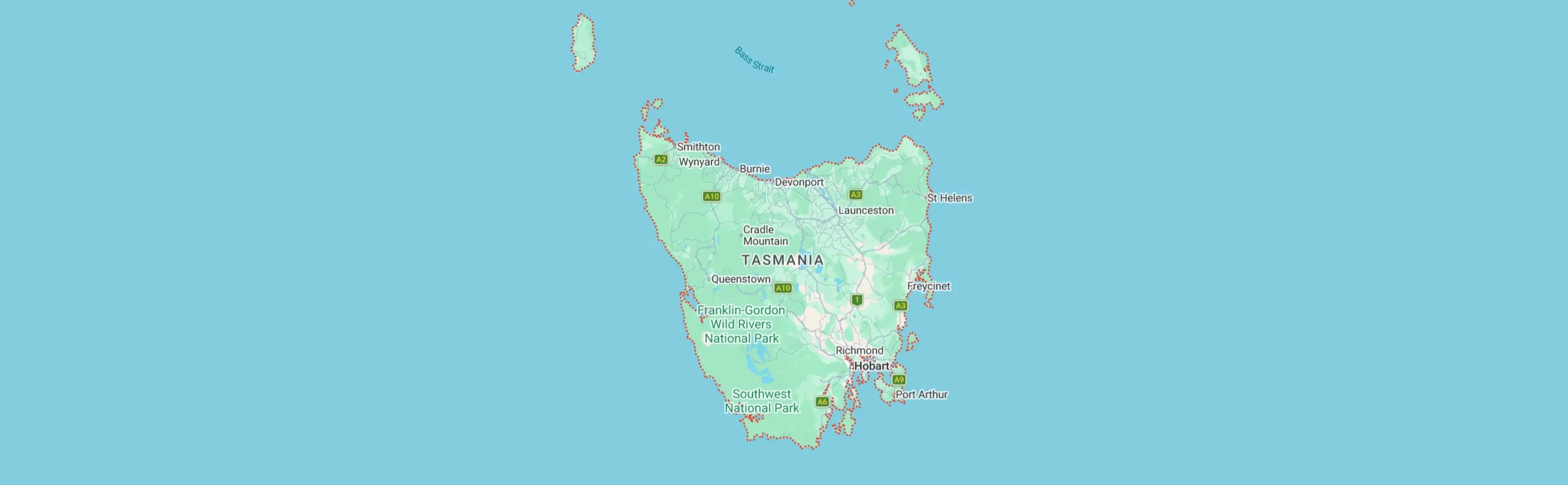 Tasmania Map Background